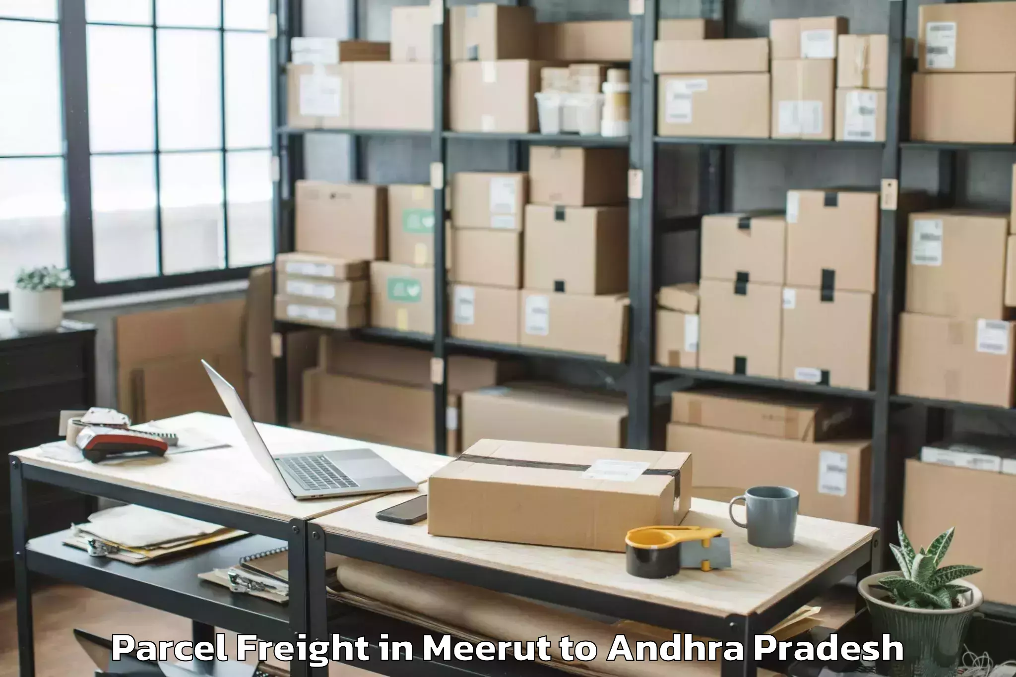 Easy Meerut to Unguturu Parcel Freight Booking